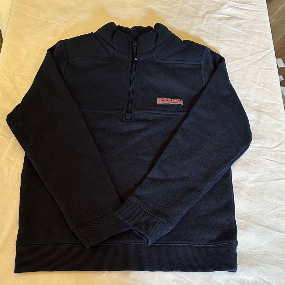 Vineyard Vines Boys Navy Zip-Up Sweater